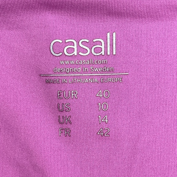 CASALL 2PC Bikini Set Size 10 Fully Lined Flattering Magenta Pink Purple Swim - Picture 9 of 12